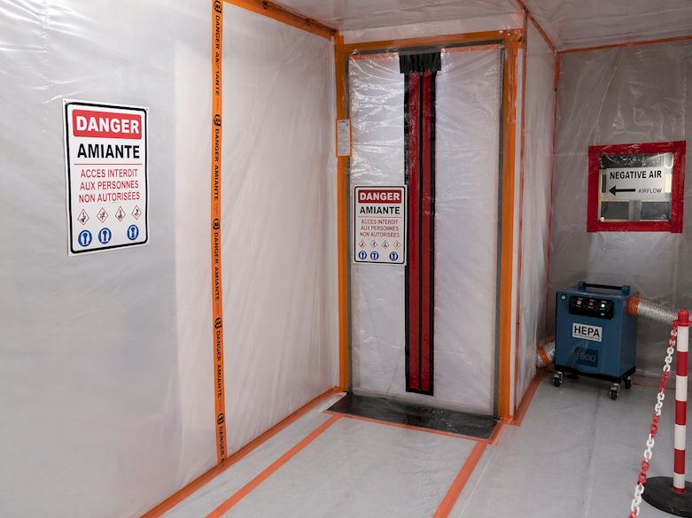 Confinement et sécurisation pour désamiantage à Vierzon