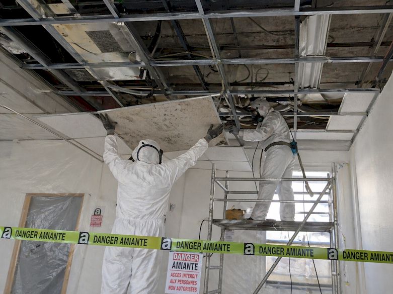 Retrait de faux plafonds contenant de l'amiante à Vierzon